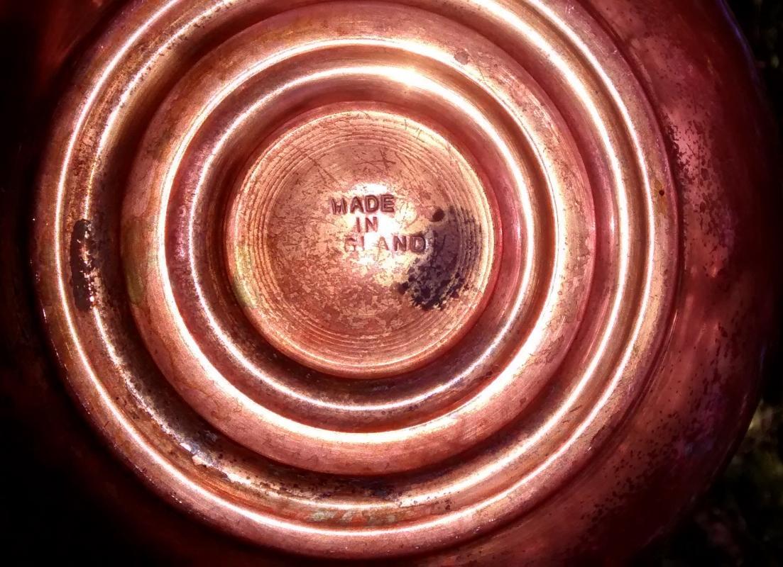 Copper Kettle Brass Handle Gooseneck England Early 1900s