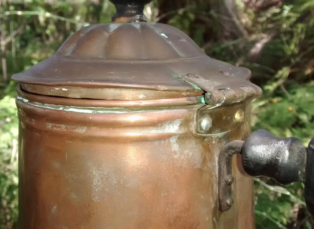 Copper Coffee Pot Revere Ware Early 1900s As Is