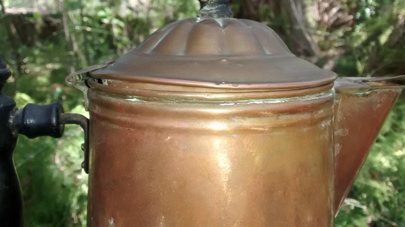 Copper Coffee Pot Revere Ware Early 1900s As Is