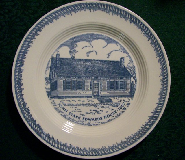 John Stark Edwards House Ceramic Plate: Trumbull Co. Ohio