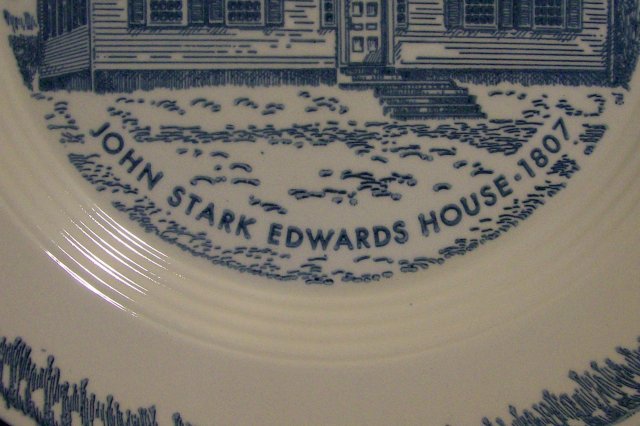 John Stark Edwards House Ceramic Plate: Trumbull Co. Ohio