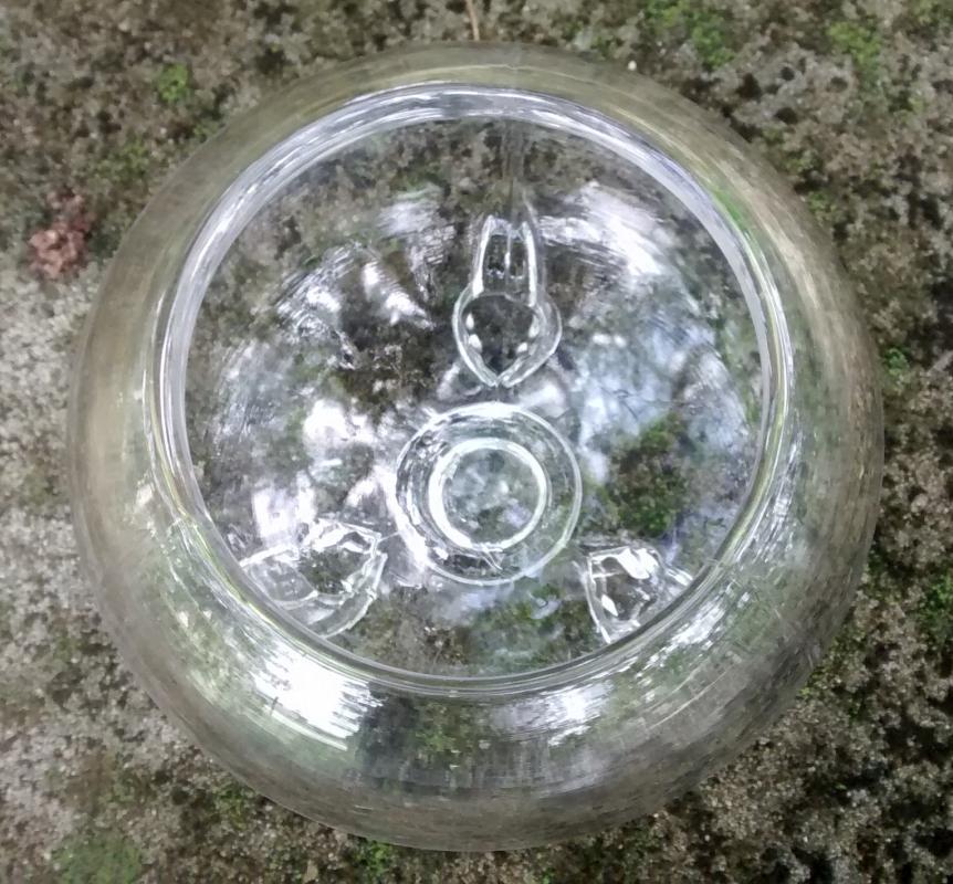 Viking Flora-lite Glass Flower Bowl Clear 1950's-70's #1007