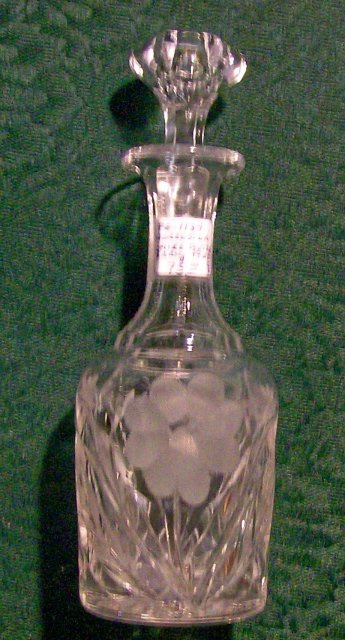 Worcestershire Bottle: Cut & Pressed Clear Glass