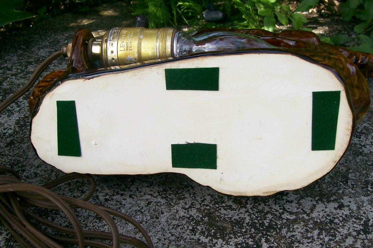 1950s TV Lamp Horse with Colt Brown/Cream Ceramic