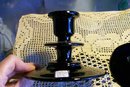 Dugan/Diamond Black Glass Candlestick Pair #625 Ca. 1920's