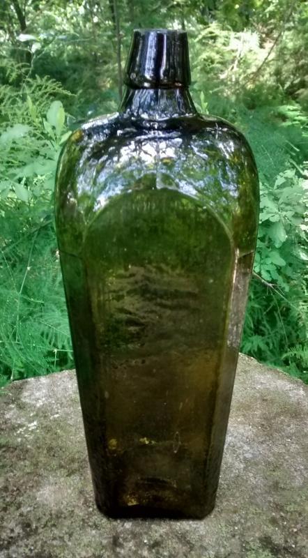 De Kuyper Geneva Gin Bottle Ca. 1880 Dk Olive Green BIMAL