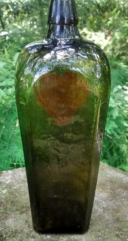 De Kuyper Geneva Gin Bottle Ca. 1880 Dk Olive Green BIMAL