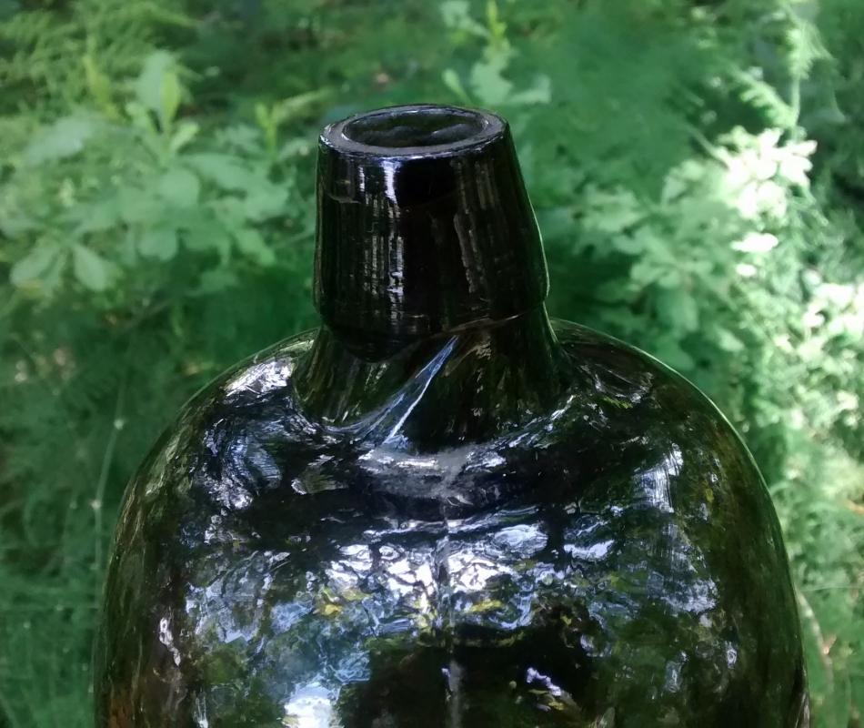 De Kuyper Geneva Gin Bottle Ca. 1880 Dk Olive Green BIMAL