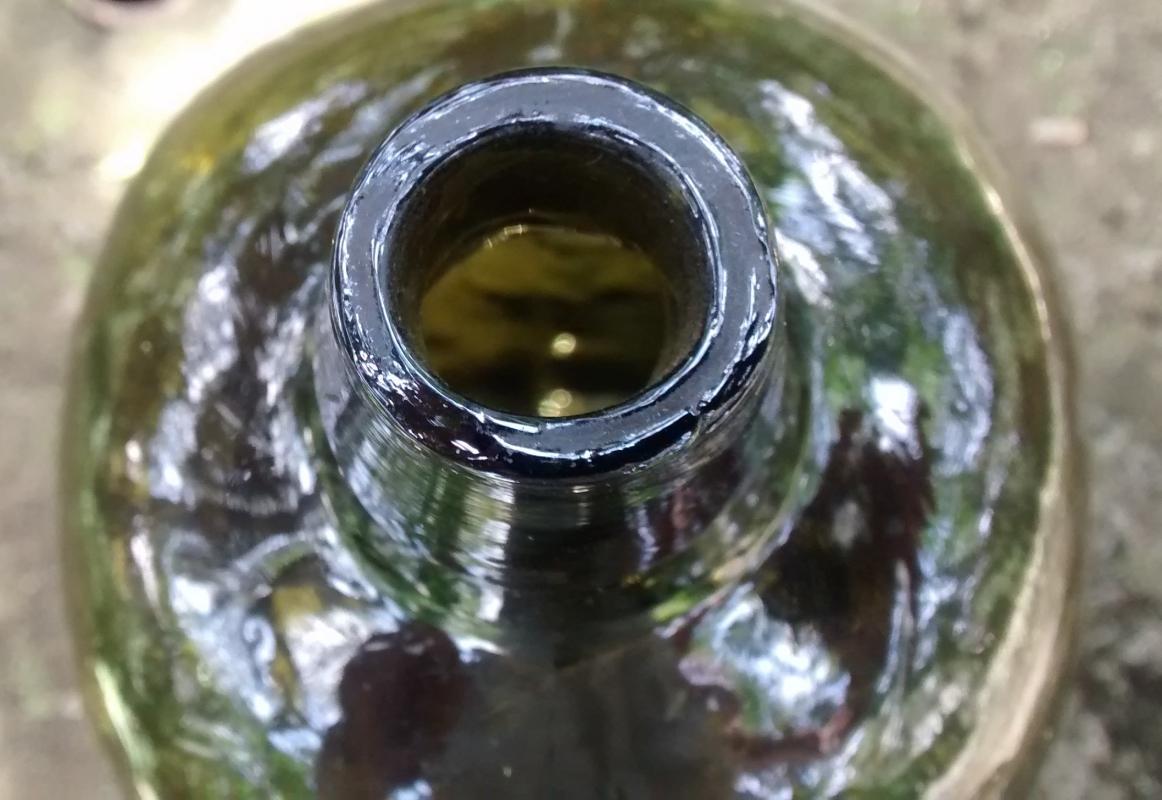 De Kuyper Geneva Gin Bottle Ca. 1880 Dk Olive Green BIMAL