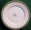 Hutschenreuther Ceramic Plate Set of 4: Black/Green/Purple Band