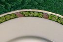 Hutschenreuther Ceramic Plate Set of 4: Black/Green/Purple Band