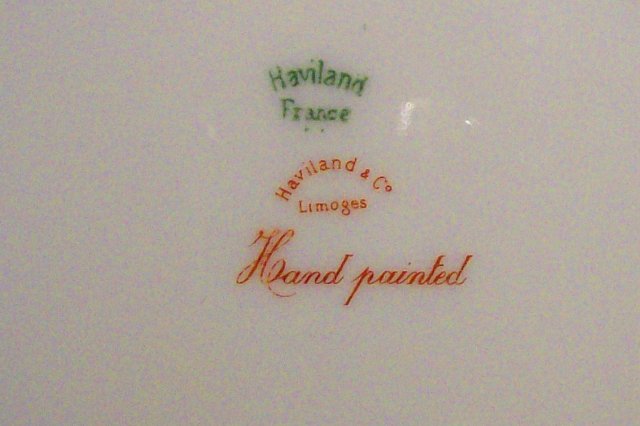 Haviland Limoges Porcelain Plate Lake & Mountain Scene Signed