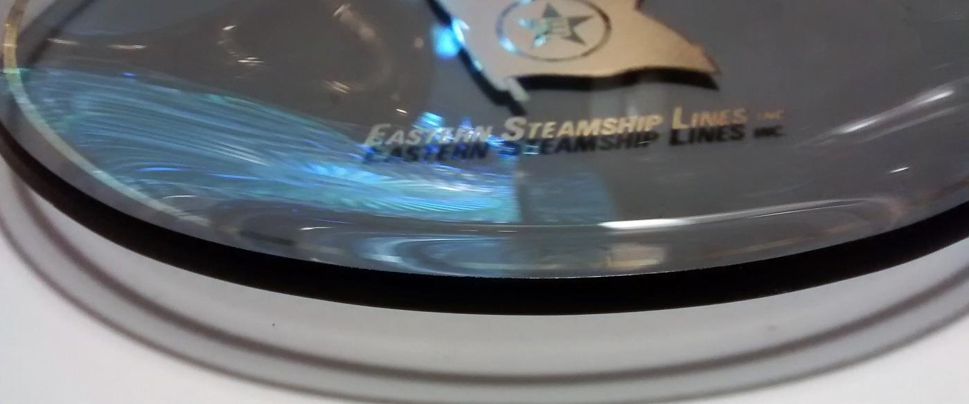 Eastern Steamship Lines Bent Glass Tray 1960s-70s