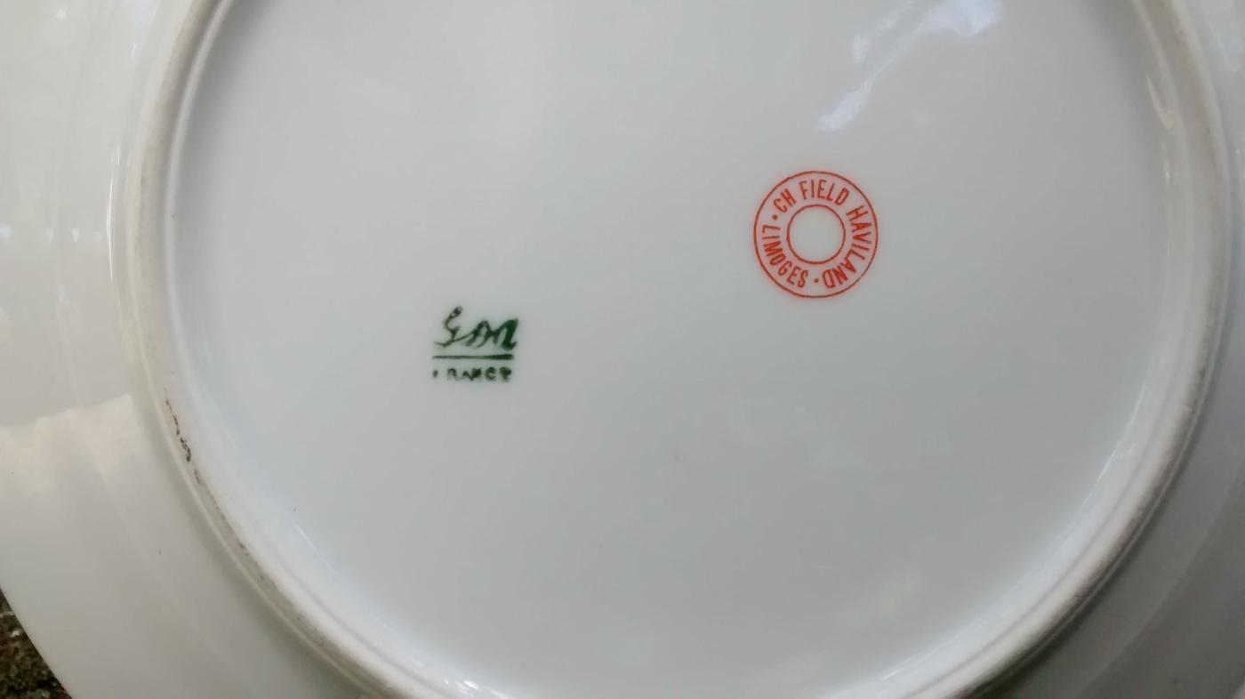 C.F. Haviland CHF1572/1616 Limoges Porcelain Plate Pair 6.5