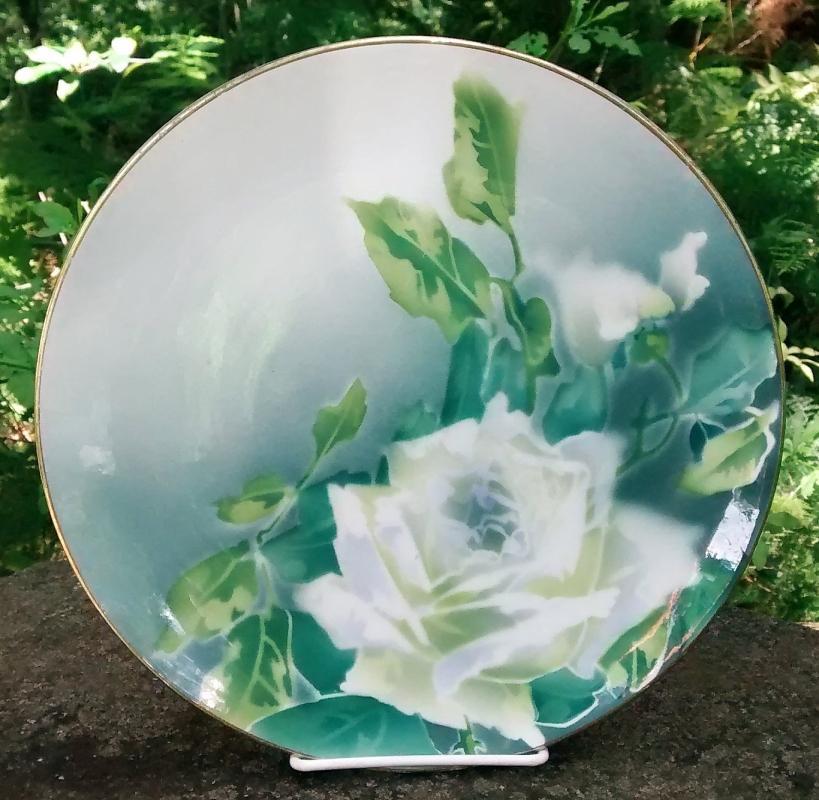 Luneville Porcelain Plate Keller & Guerin France Roses 10