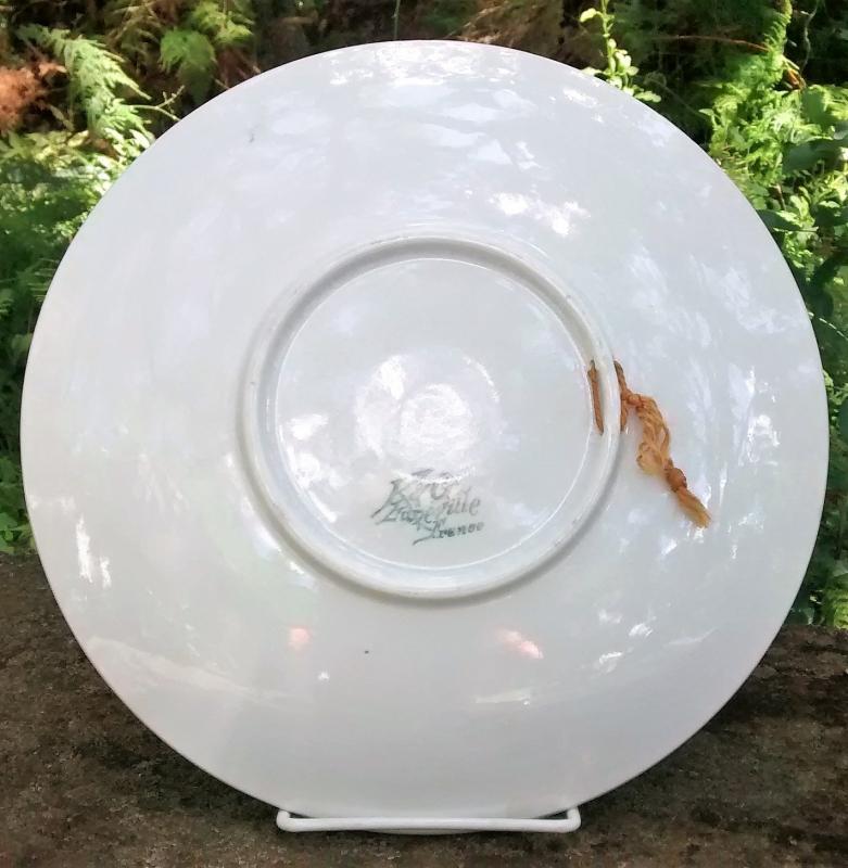 Luneville Porcelain Plate Keller & Guerin France Roses 10