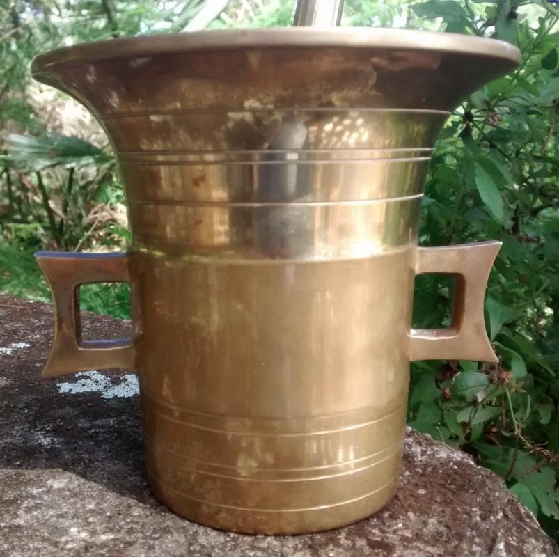 Brass Mortar & Pestle 1950s-60s Japan 4