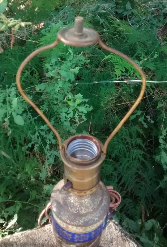 Vase lamp w/Romantic Decals 9.5