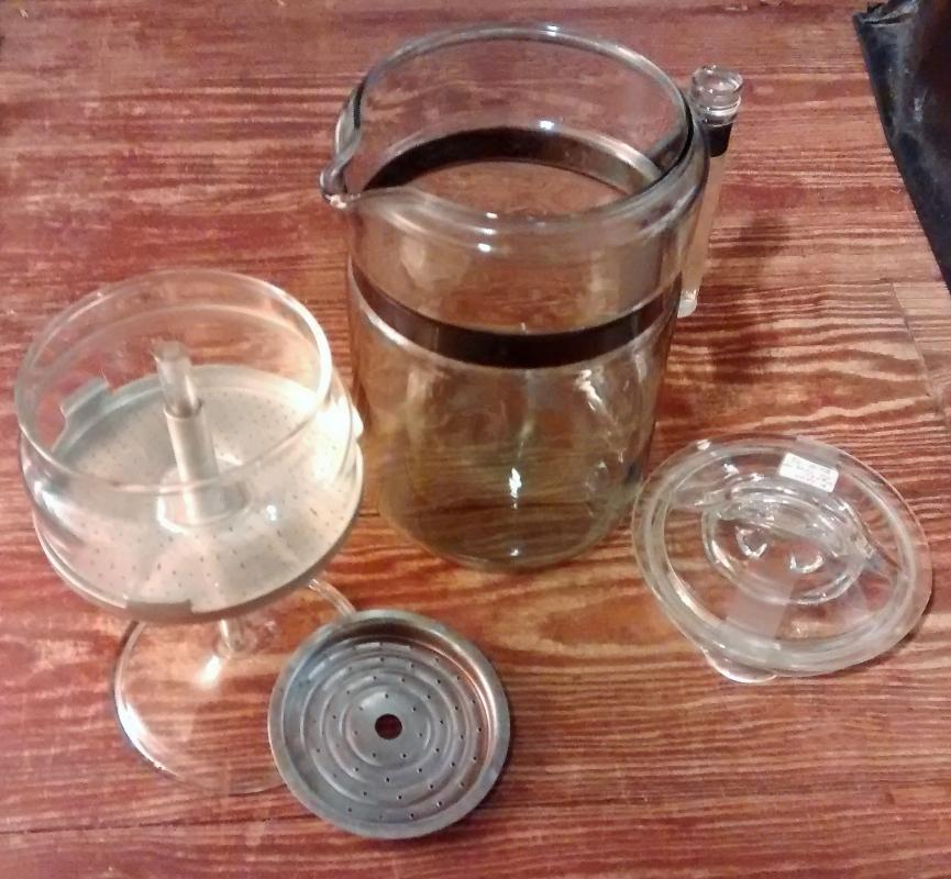 Pyrex Flameware Glass Percolator Ca. 1946-47 #7826B 8.5