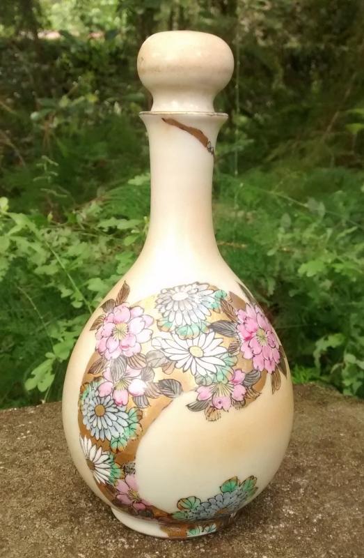 Nippon Perfume Bottle Art Nouveau Porcelain 7.25