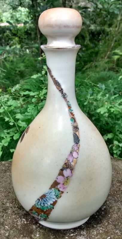 Nippon Perfume Bottle Art Nouveau Porcelain 7.25