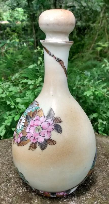 Nippon Perfume Bottle Art Nouveau Porcelain 7.25