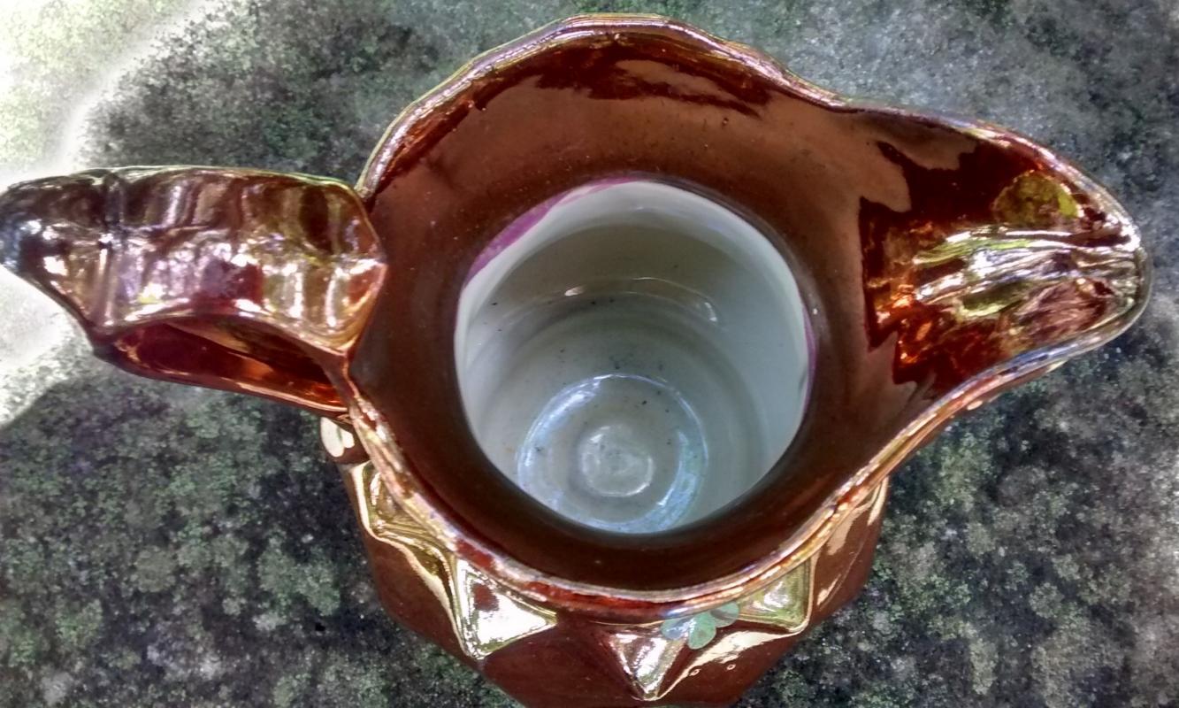 English Copper Luster Pitcher 8