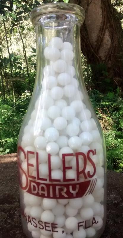 C.C. Sellers' Dairy Milk Bottle Tallahassee Florida 1940s RQ ACL Family Scene