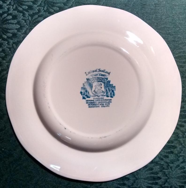 Royal Warwick Lochs of Scotland Plate Blue & White 9.75