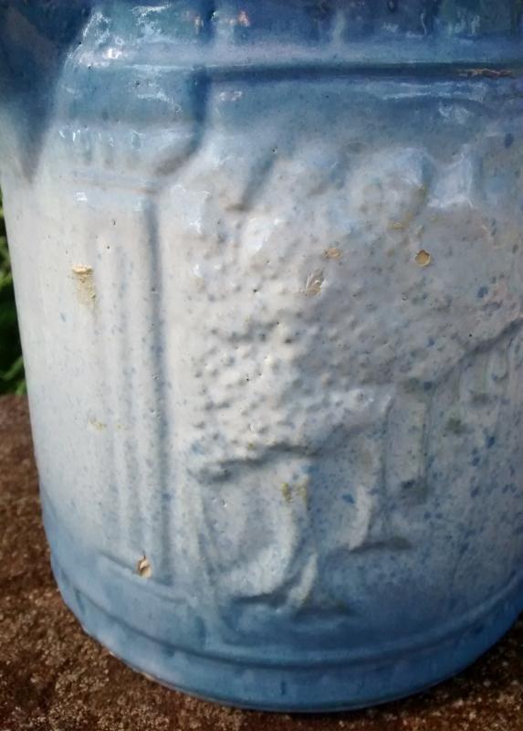 Brush McCoy Avenue of Trees/Woodland Stoneware Pitcher Blue & White