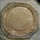 Hocking Mayfair/Open Rose Pink Glass Plate 9.5