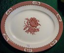 Booth's Rochester Staffordshire Ceramic Platter Ca. 1912 Red/White 16.25