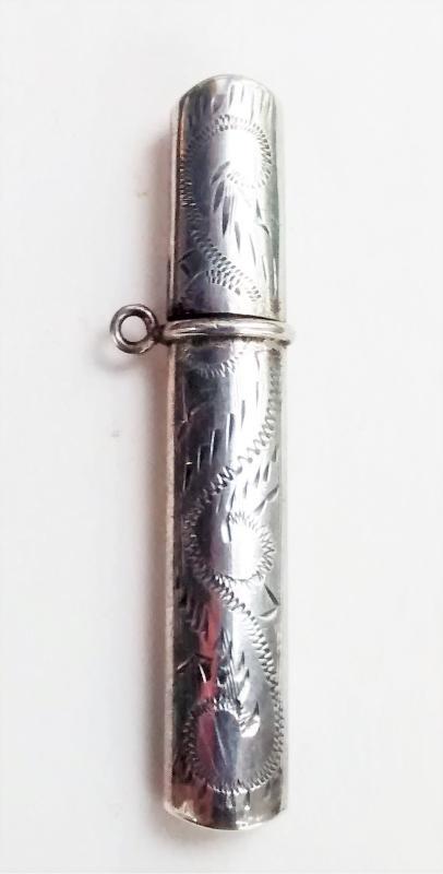 Victorian Chatelaine Needle Case Sterling Silver