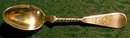 Sterling Spoon: Engraved Roses & Twisted Stem
