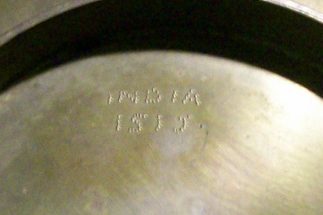 East Indian Brass Ashtray with Hand-Engraved Florals: Early 1900's