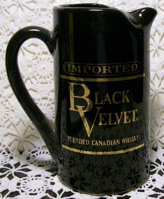 Advertising Pitcher: Black Velvet Blended Canadian Whisky
