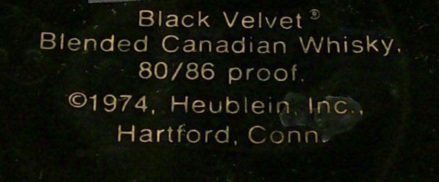 Advertising Pitcher: Black Velvet Blended Canadian Whisky
