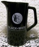 Advertising Pitcher: Black & White Scotch