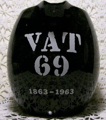 VAT 69 Whisky Advertising Ceramic Pitcher 100th Anniversary