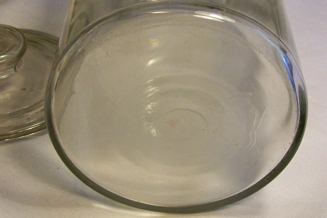 Early 1900's Country Store Clear Glass Canister: Mitchell's/ Chatham, Virginia