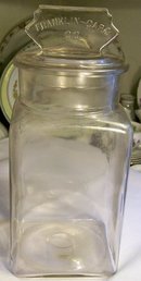Franklin Caro Glass Advertising Canister 11