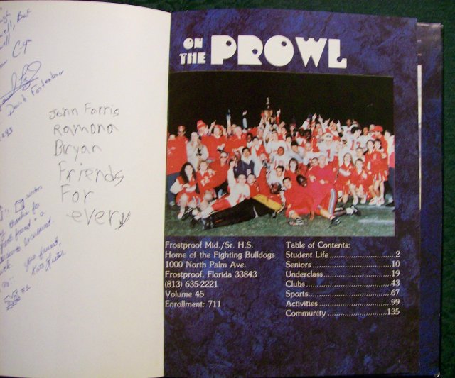 Frostproof, Florida School Yearbook: 1993 Big Red