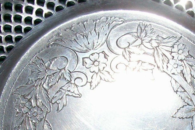 Webster Silver-Plate Pierced Bowl #46: Pedestal Foot