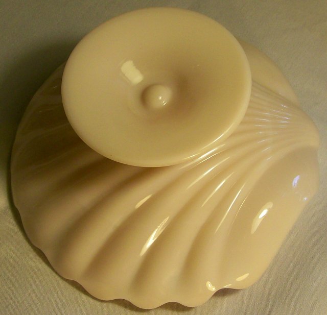 Cambridge Glass Crown Tuscan Comport #16 Pink Sea Shell 1930's