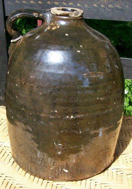 Stoneware Jug: 1800's Hand-Thrown