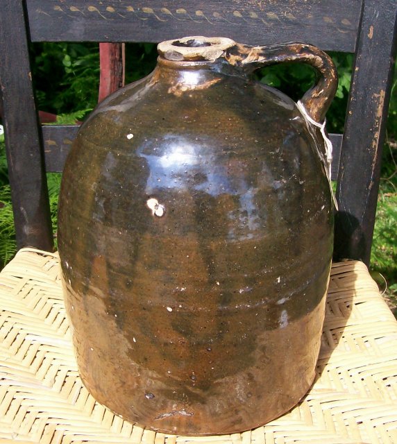 Stoneware Jug: 1800's Hand-Thrown