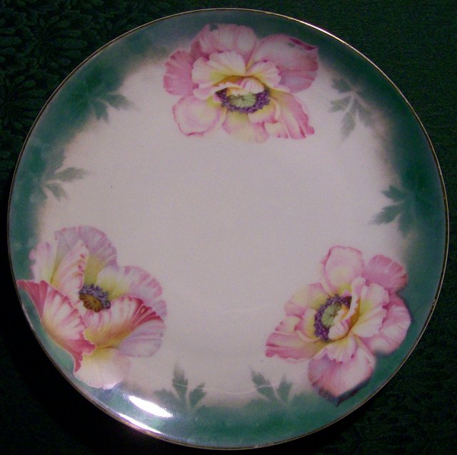 Kloster Vessra German Plate: Pink Poppies