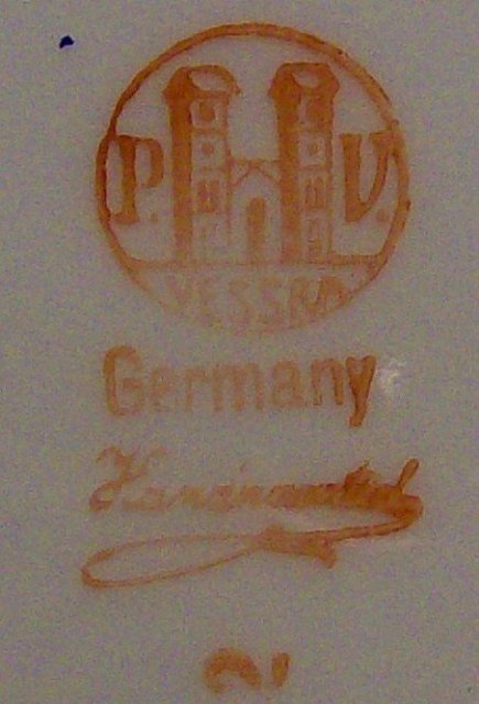 Kloster Vessra German Plate: Pink Poppies