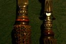 Stag Horn & Sterling Carving Set by Meriden Cutlery