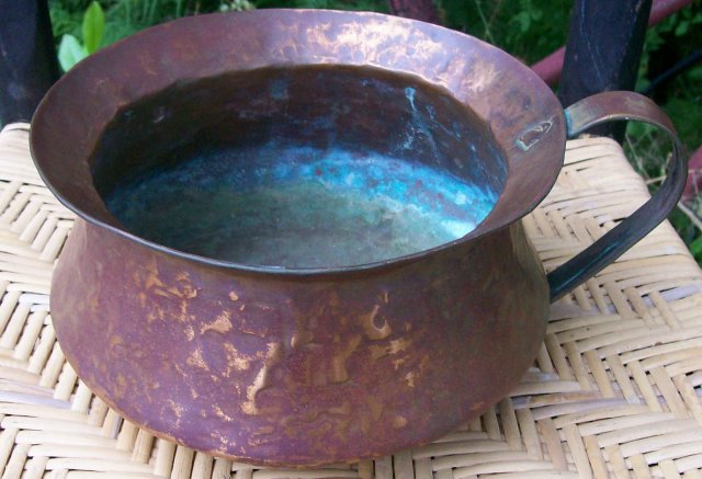 Dovetailed Copper Chamber Pot Hand-Wrought 7.5